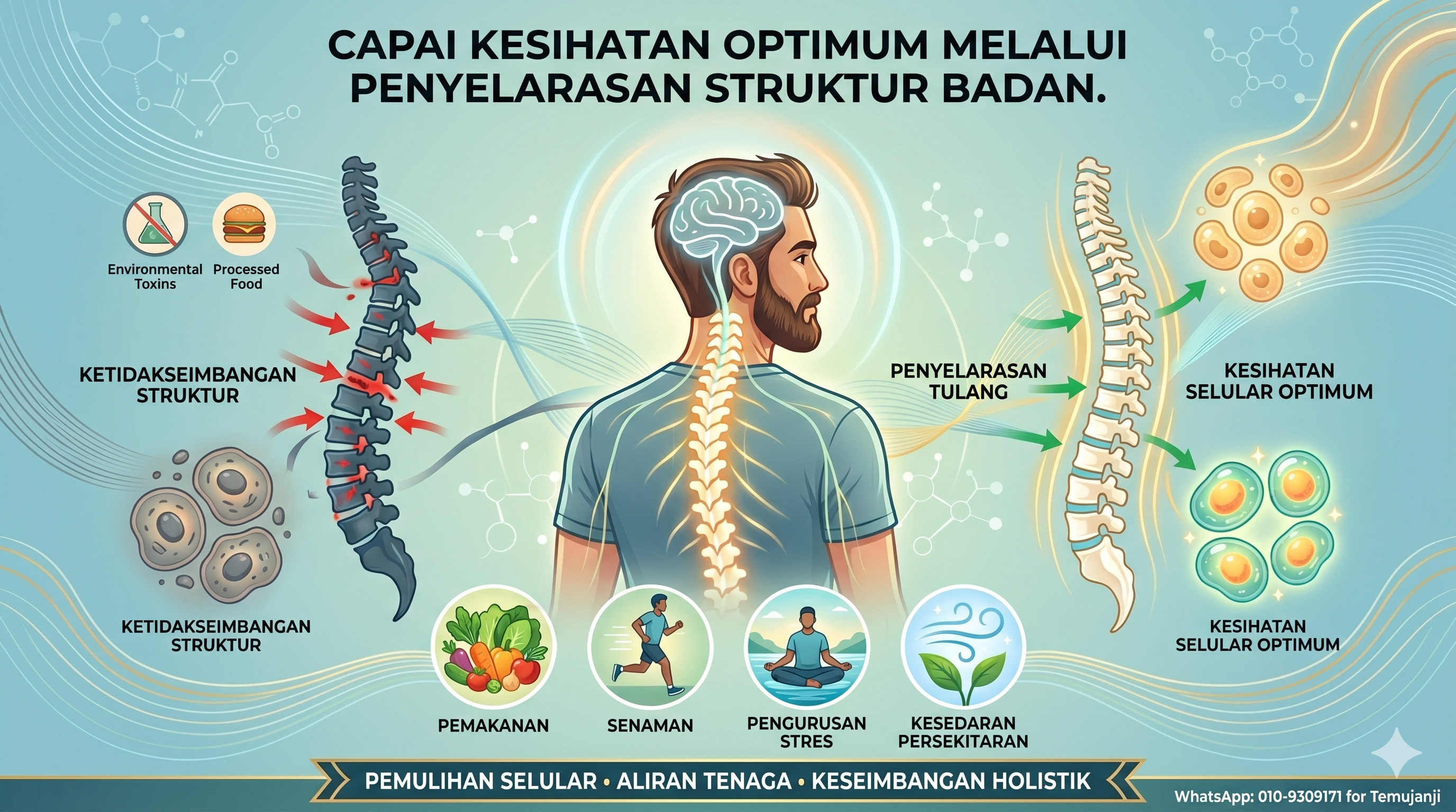 Capai Kesihatan Optimum Melalui Pelarasan Tulang Belakang